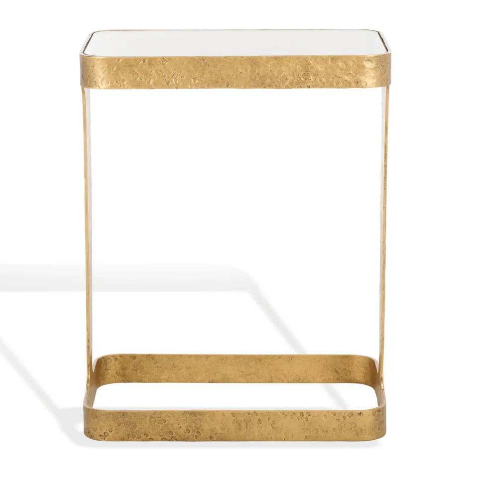 Viktor Metal Accent Table - Brass/Clear