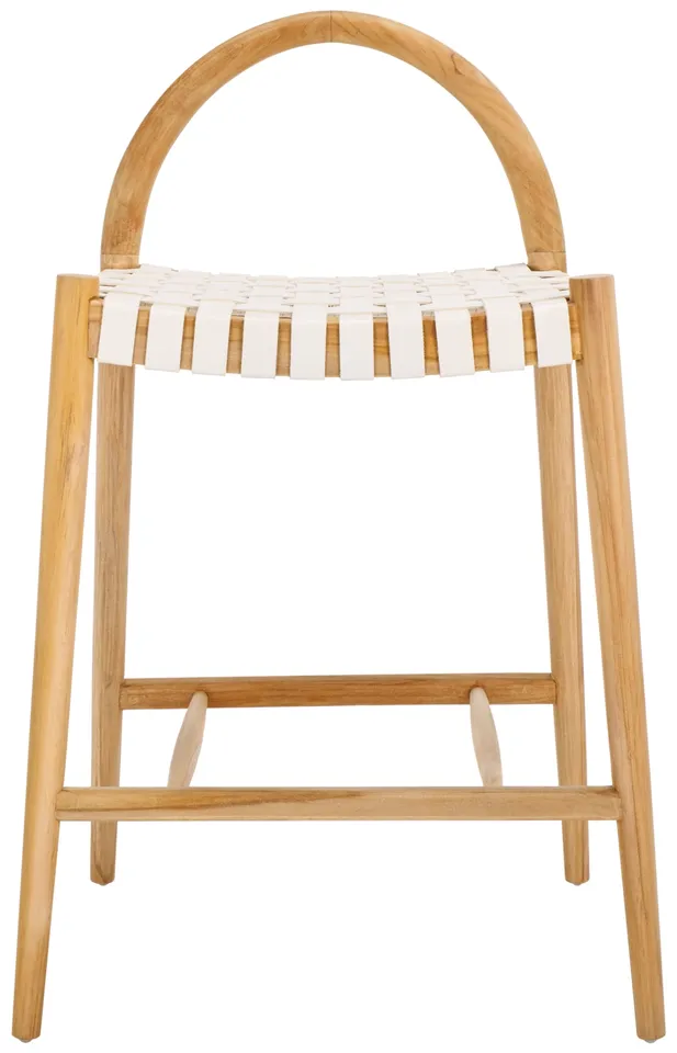 Rhyan Counter Stool - White / Natural