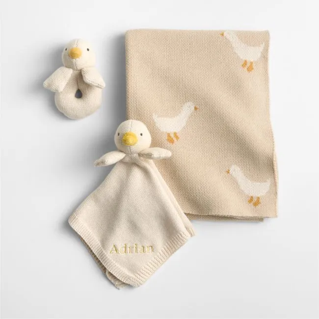 Darling Duckling 3-Piece Baby Stroller Blanket Gift Set