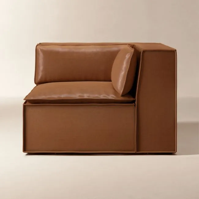 Martine Leather Corner Chair
