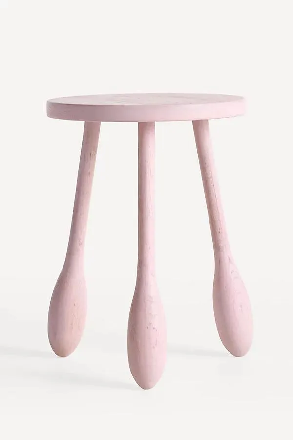Sculptural Oak Side Table