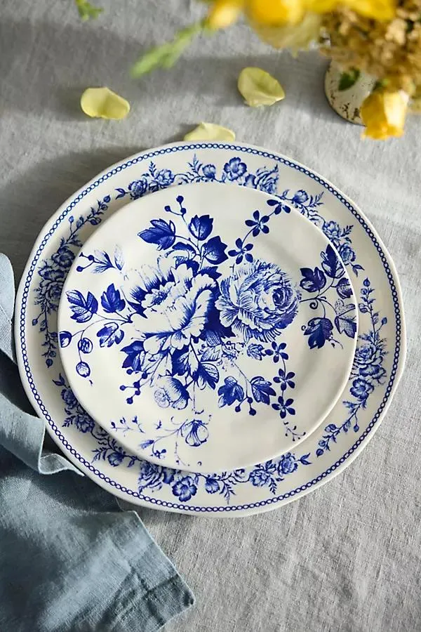 Botanical Transferware Side Plate
