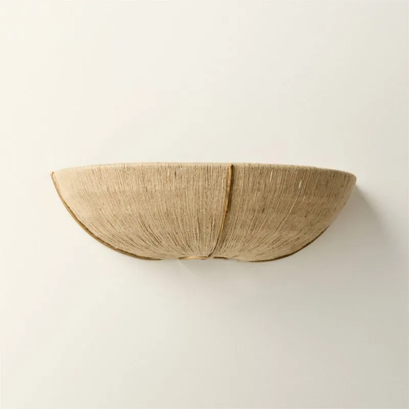 Delphine Natural Jute Wall Sconce 14"