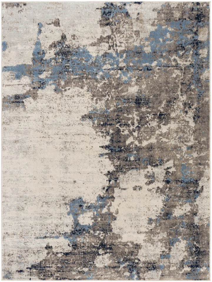 Roma Blue Indoor 8'11" x 12'4" Machine Woven Rug