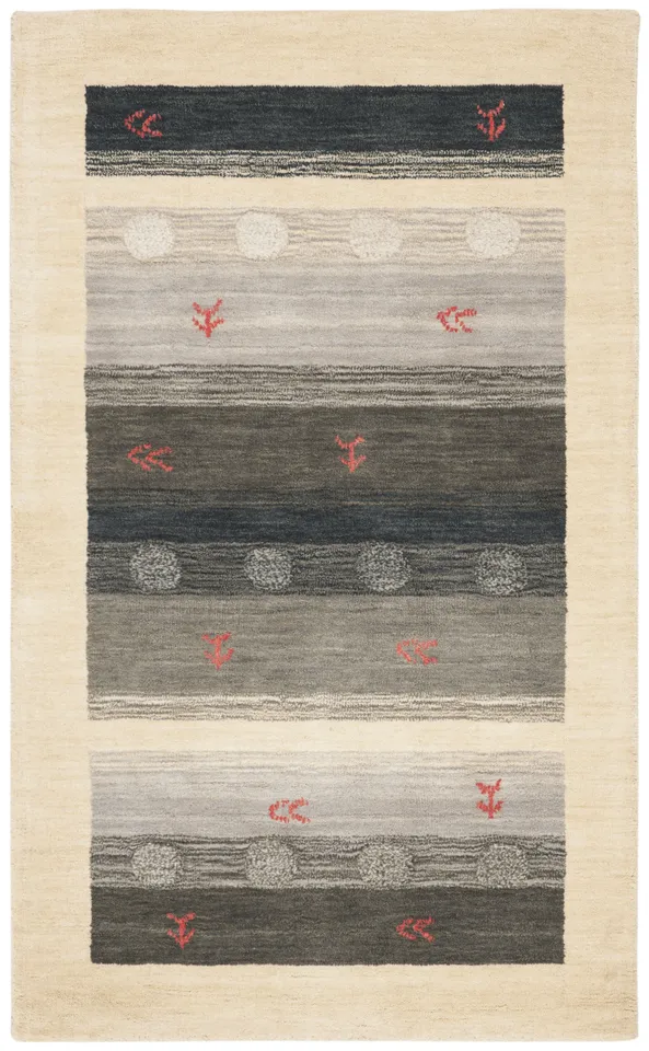 Arlo Home Hand Loomed Area Rug, HIM592A, Cream/Blue,  3' X 5'