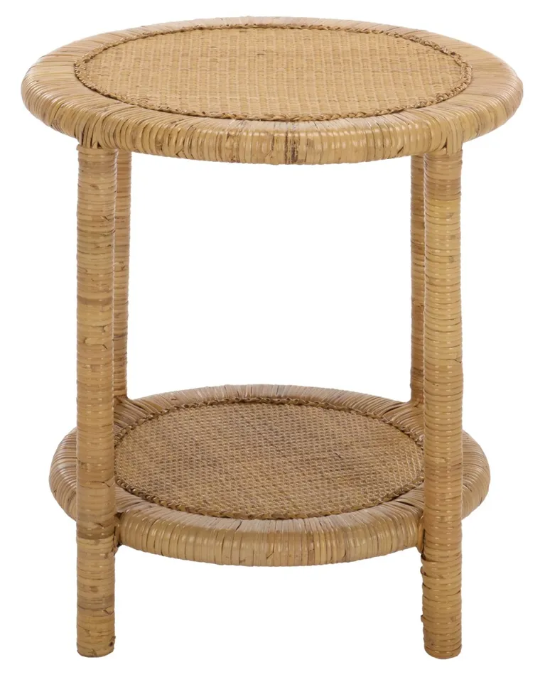 Akane Accent Table with Shelf - Natural