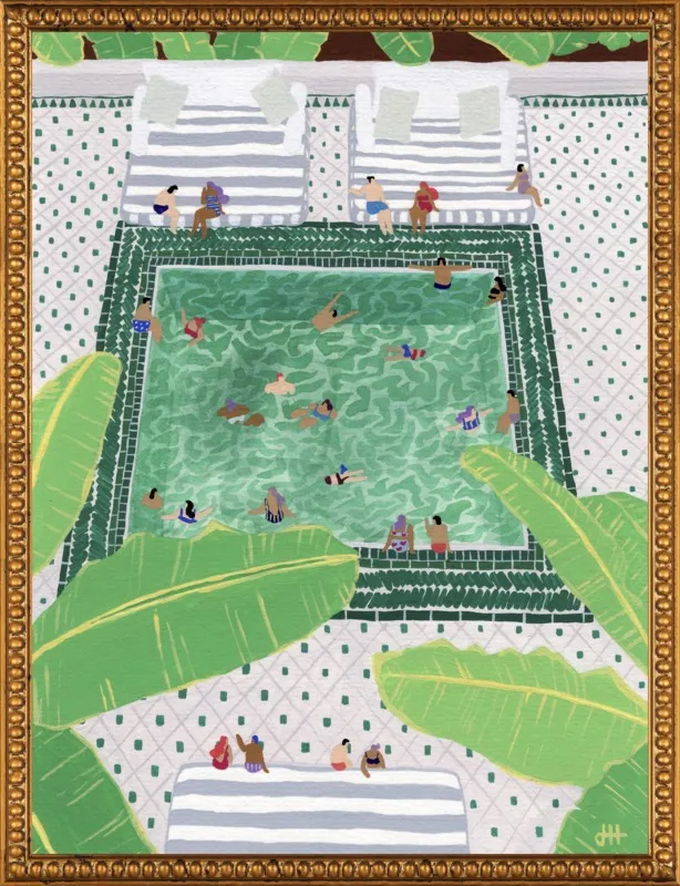 Green Riad by Joanne Ho for Artfully Walls