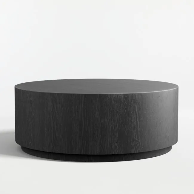 Terrane Black Oak Wood 42" Round Coffee Table