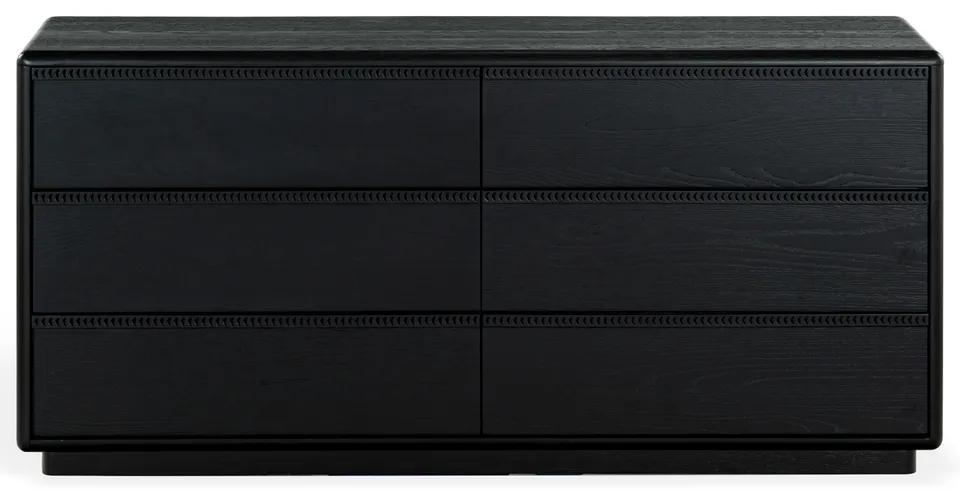 Safavieh Couture Alanna 6 Drawer Dresser, Black