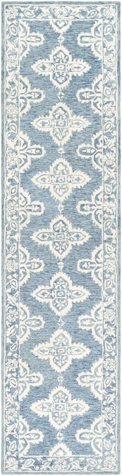Granada Blue Indoor 2'6" x 10' Handmade Rug