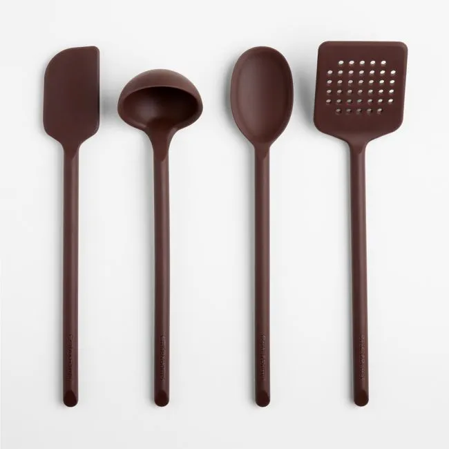 Crate & Barrel Mulled Cider Silicone Utensils, Set of 4
