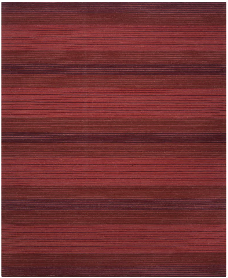 Arlo Home Hand Loomed Area Rug, MRB275A, Red,  8' X 10'