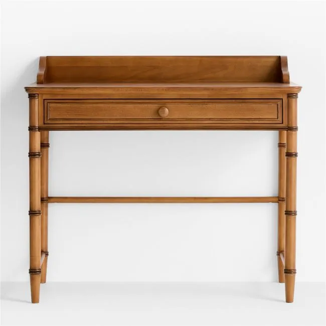 Crosby 39" Amber Wood Kids Desk with Drawer by Sharland England