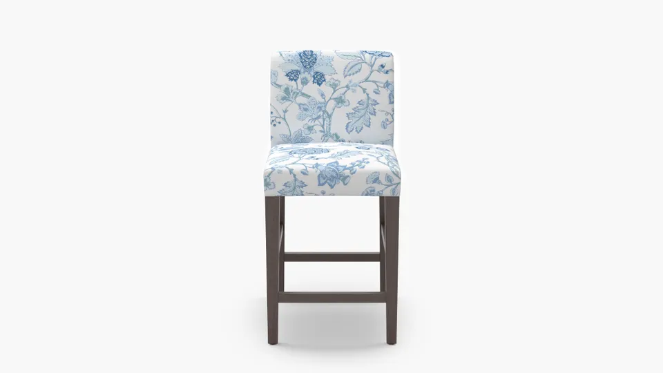 Signature Dining Counter Stool, Delft La Vendee, Espresso Square Tapered Leg