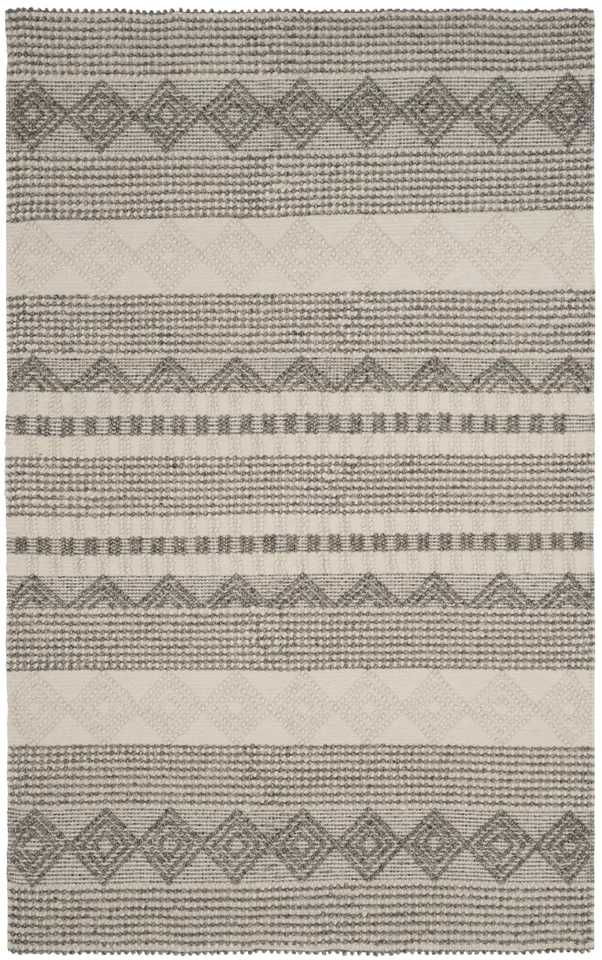 Arlo Home Hand Woven Area Rug, NAT102A, Grey/Ivory,  8' X 10'