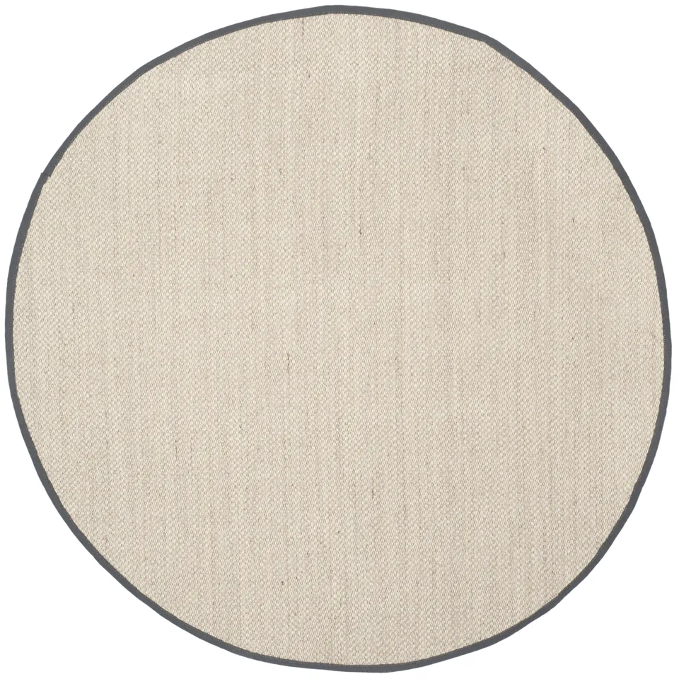 Arlo Home Woven Area Rug, NF143D, Marble/Dark Grey,  8' X 8' Round