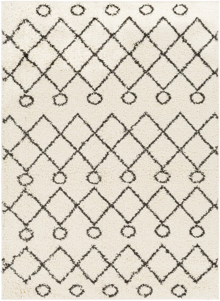 Beni Shag Beige Indoor 2'7" x 7'3" Machine Woven Rug