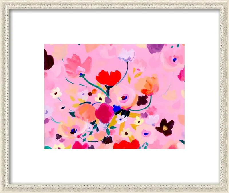 Pink Posey by KT Smail for Artfully Walls
