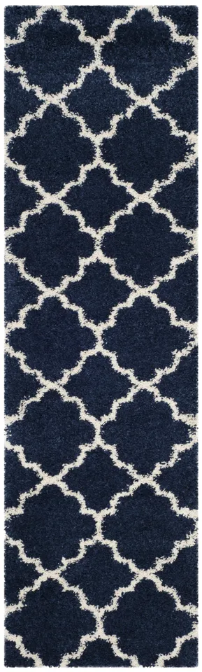 Arlo Home Woven Area Rug, SGH282C, Navy/Ivory,  2' 3" X 6'