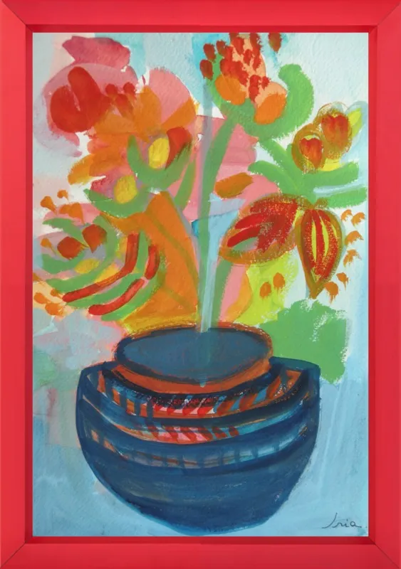 Red Flowers by Iria Fernandez Alvarez for Artfully Walls