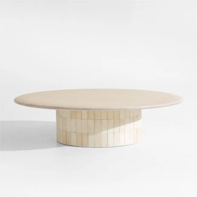 Ipanema Tile and Resin 54" Round Outdoor Coffee Table