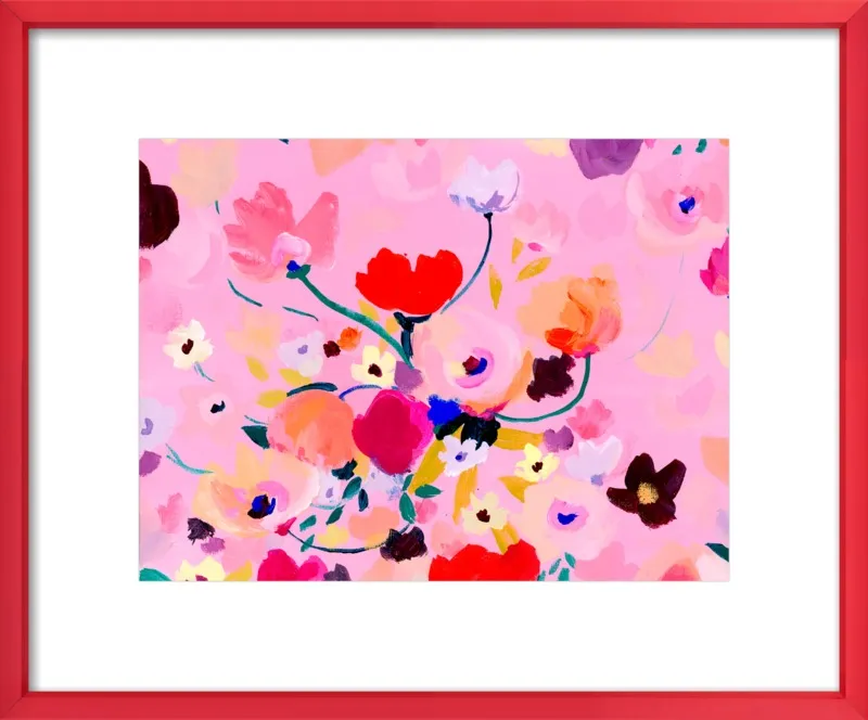Pink Posey by KT Smail for Artfully Walls