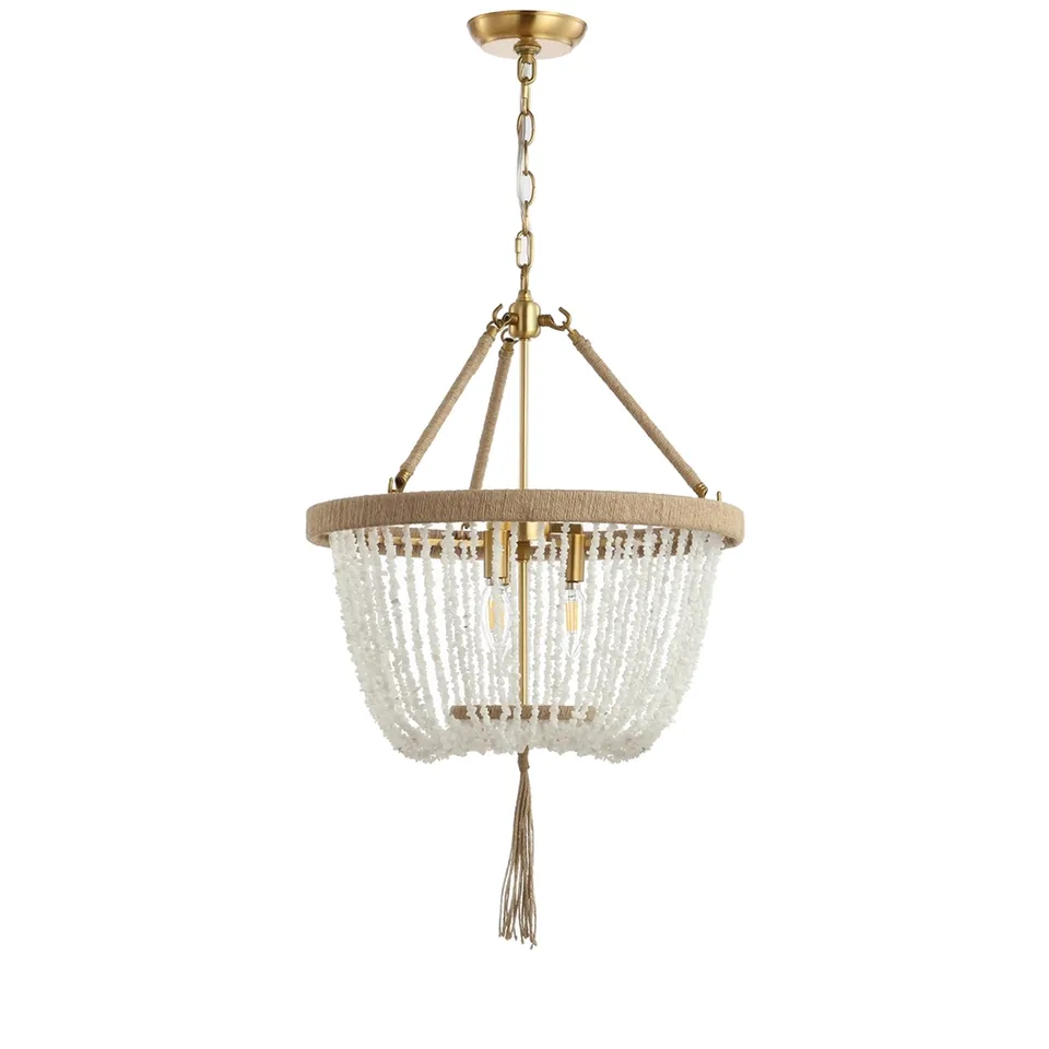 Cydney 3 Light 18.5 Inch Pendant - White/Natural