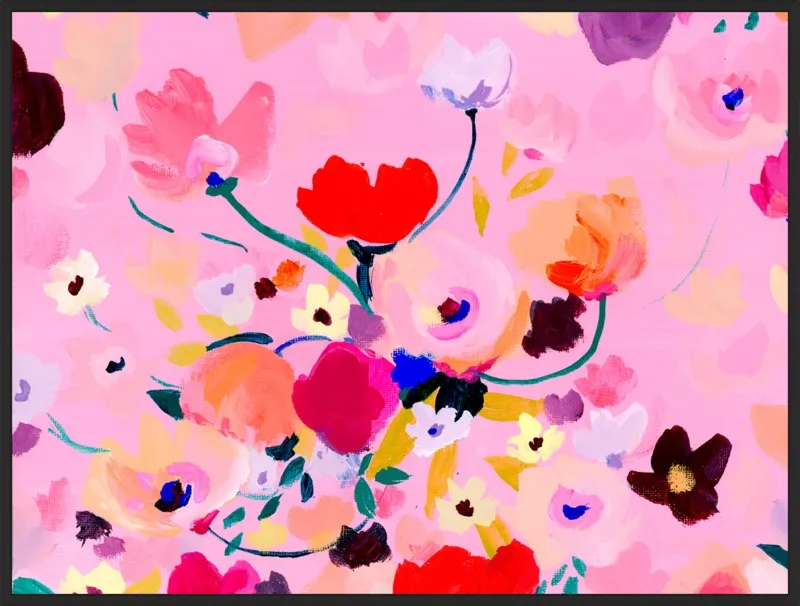 Pink Posey by KT Smail for Artfully Walls