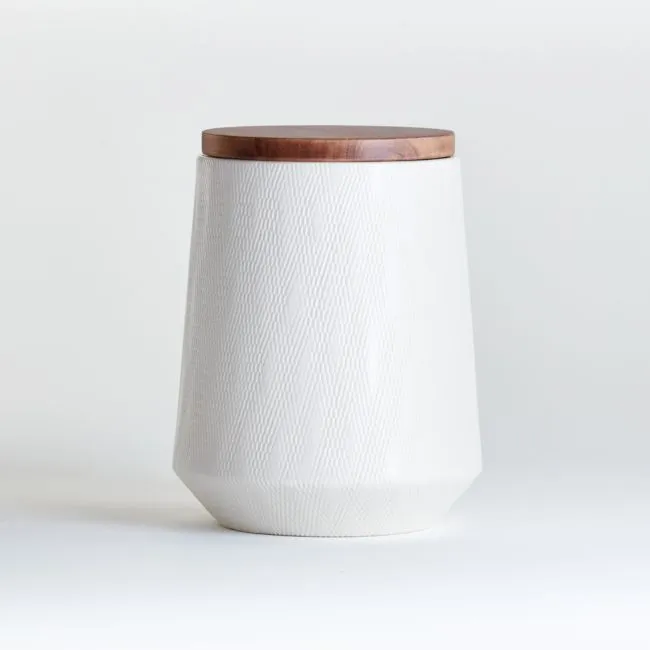 Ethan Medium Cream Ceramic Canister