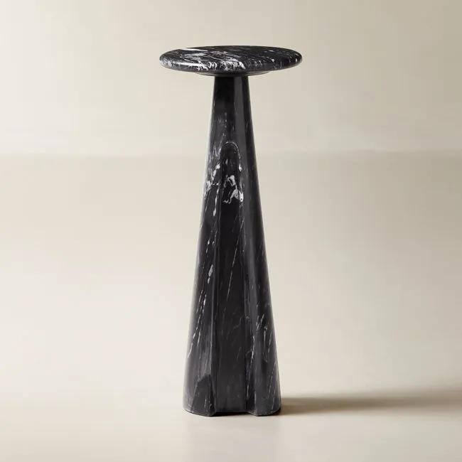 Ciccio Black Marble Side Table