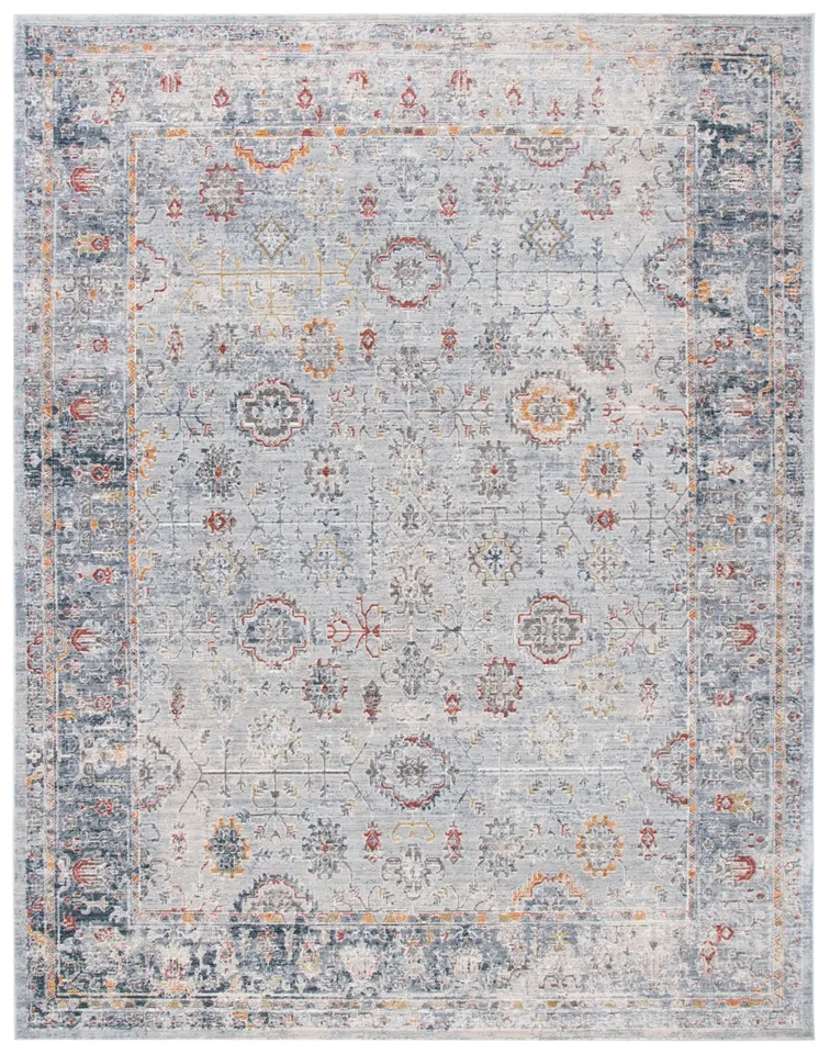 Lauren Ralph Lauren Collection Cassandra Rug, Light Grey / Navy, 6' x 9'