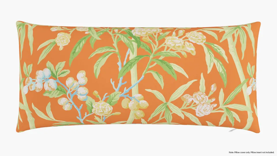 Throw Pillow Cover 14" x 30", Mandarin Lanai, 14" x 30"