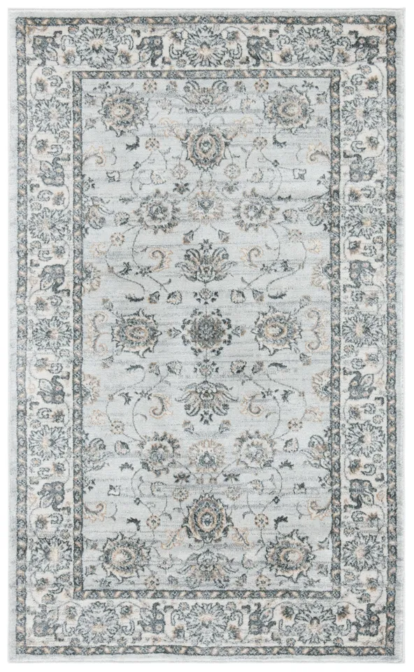 Arlo Home Power Loomed Area Rug, ISA940G, Light Grey/Cream, 3' X 5'