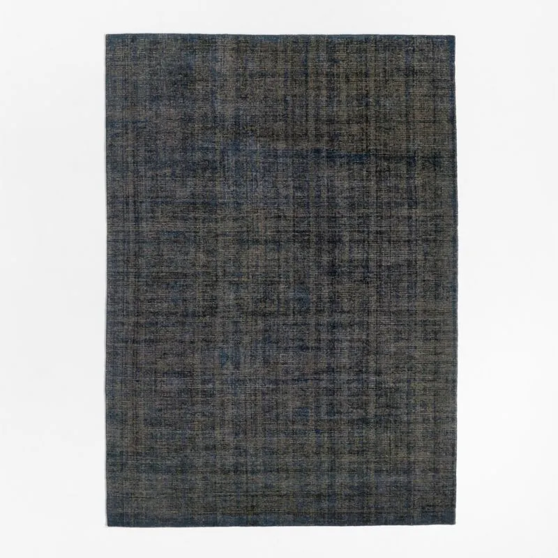Whistler Viscose and Jute Blend Handwoven Blue Area Rug 8'x10'