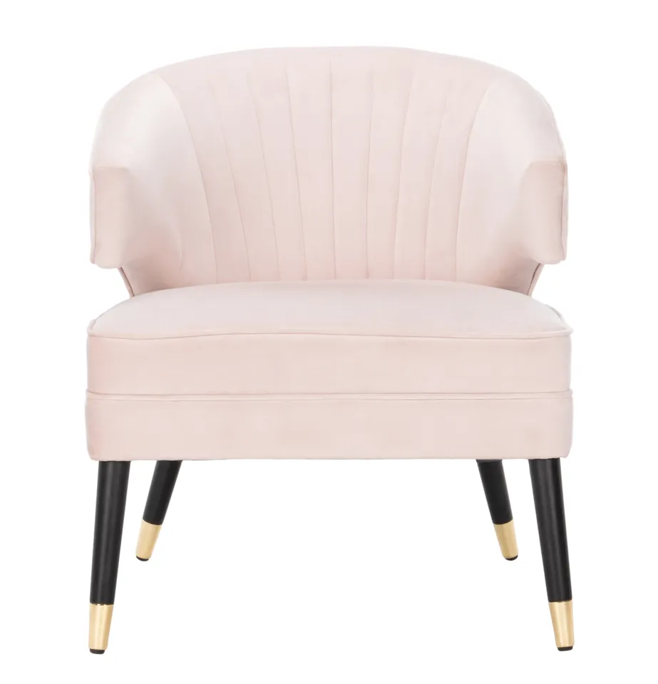 Stazia Wingback Accent Chair - Blush / Black