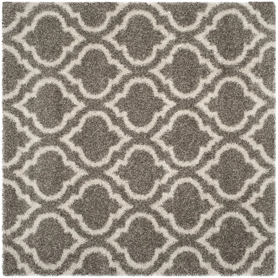 Arlo Home Woven Area Rug, SGH284B, Grey/Ivory,  7' X 7' Square