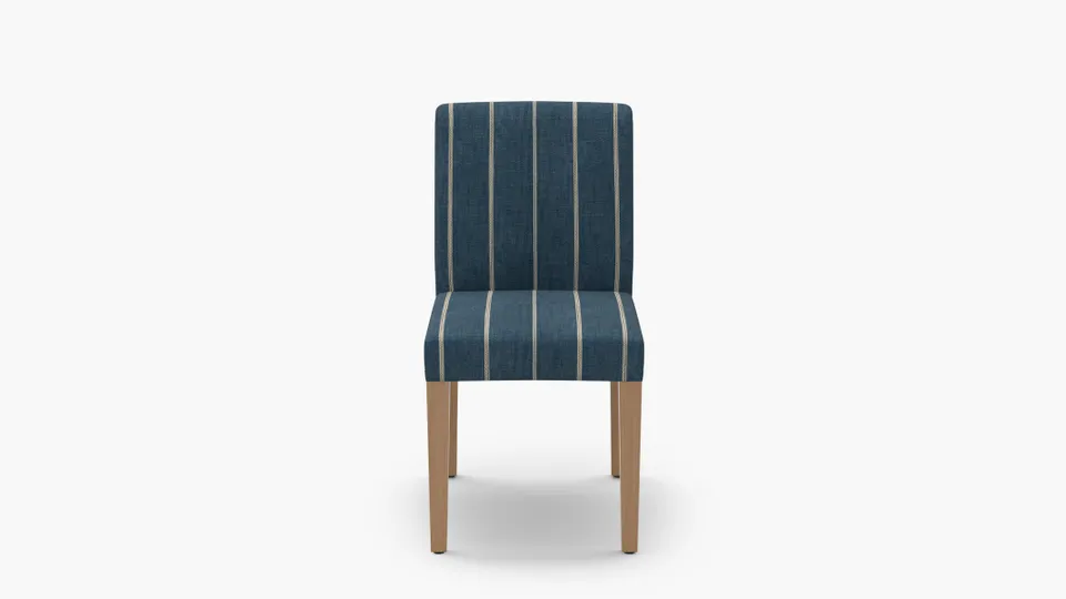 Signature Dining Chair, Indigo Felix, Natural Square Tapered Leg