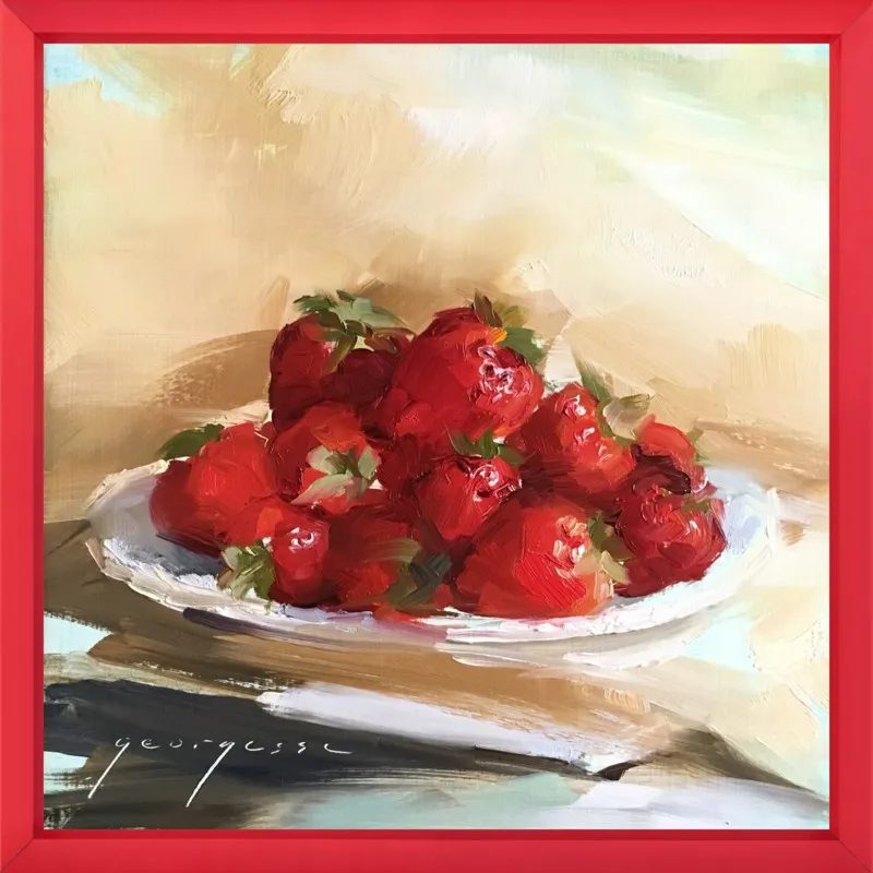 "Summer Strawberries 2" by Georgesse Gomez for Artfully Walls