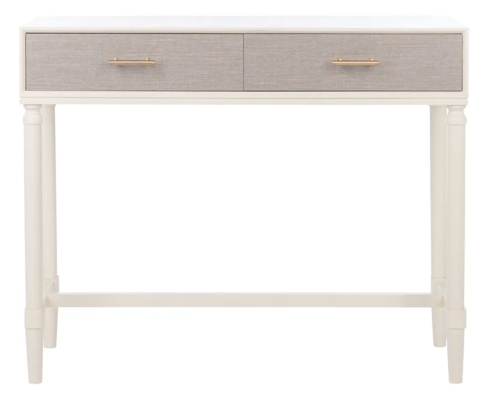 Estella 2 Drawer Console Table - Distrssed White