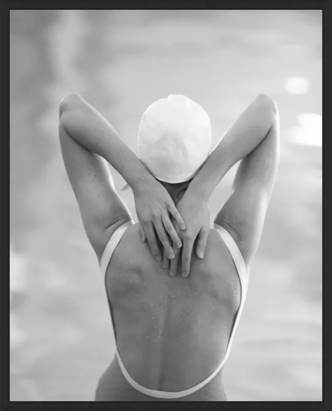 The Swimmer with a white  cap by Lucy Snowe for Artfully Walls