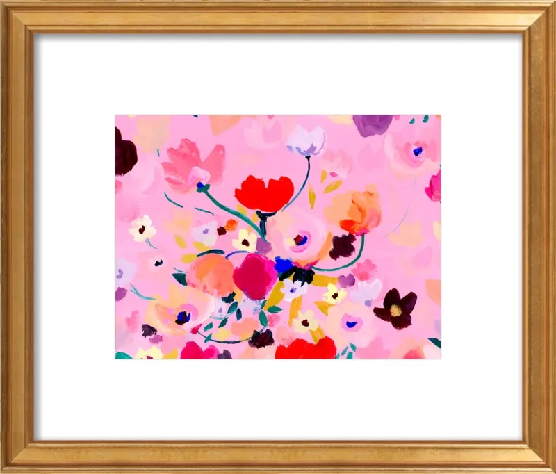 Pink Posey by KT Smail for Artfully Walls