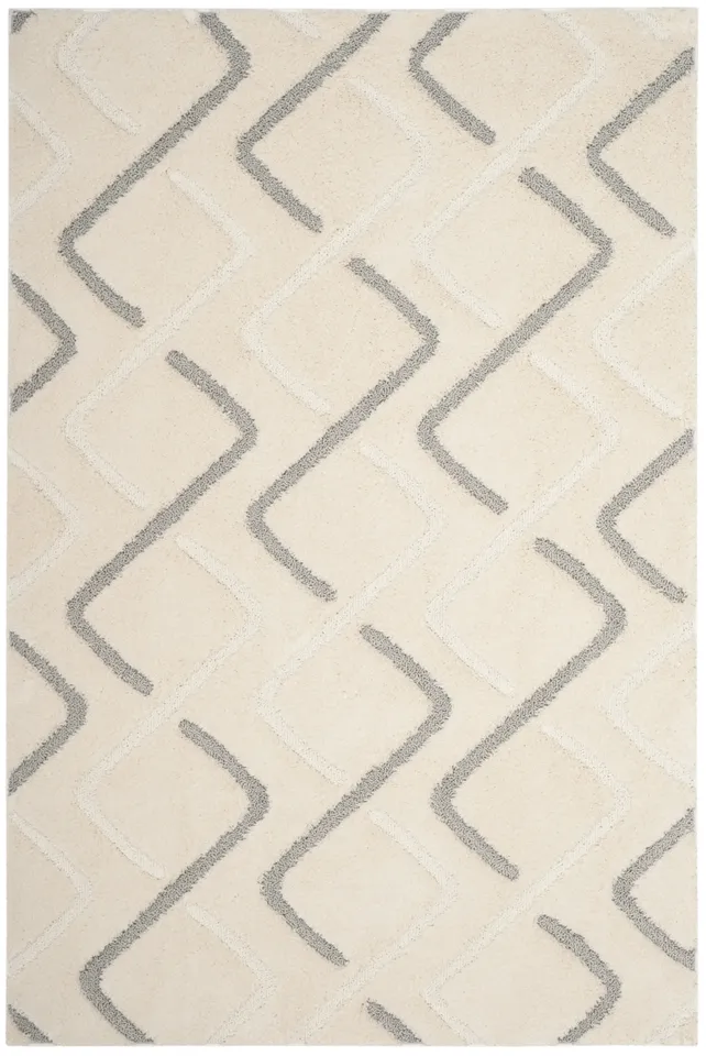 Arlo Home Woven Area Rug, OSG322A, Cream/Grey,  5' 1" X 7' 6"