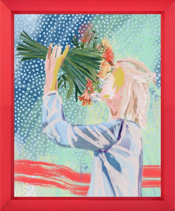 I like to stop and smell the roses  by Jamie Corley for Artfully Walls
