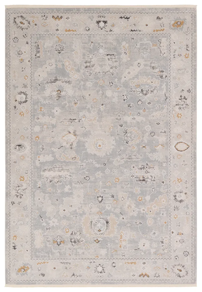 Ariene Oriental Gray/Cream Area Rug (5'3"X7'6")