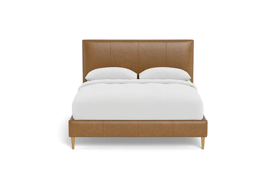 Lowen Leather Upholstered Bed with Tufting Option