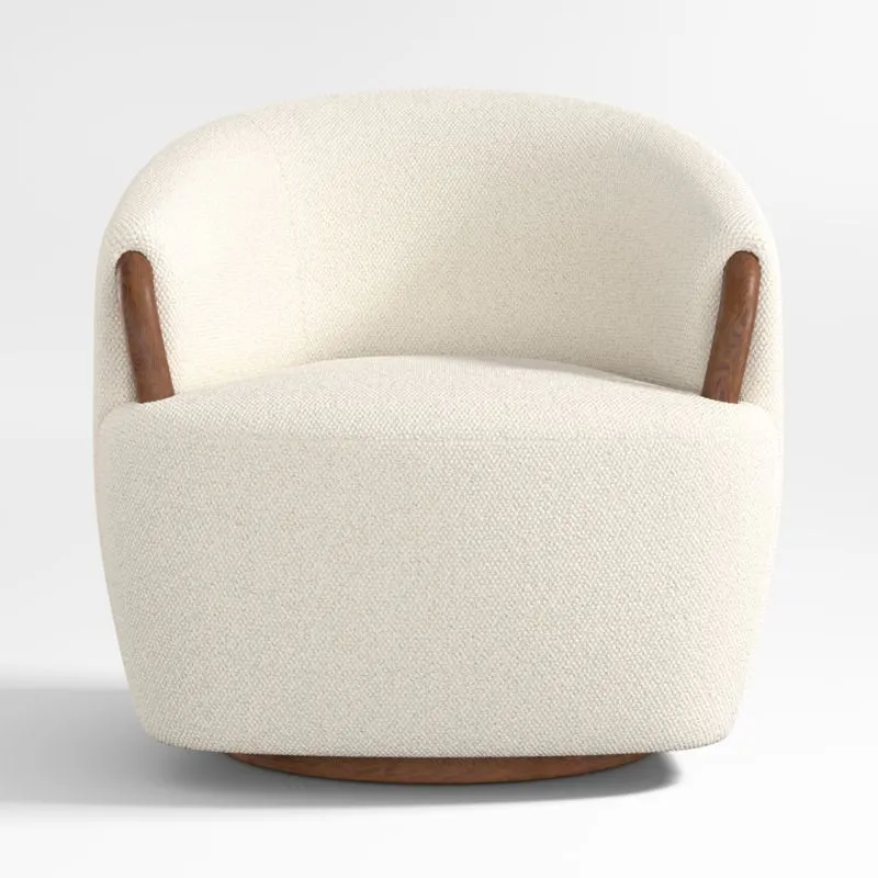 Rapallo Wood Swivel Accent Chair