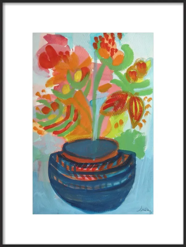 Red Flowers by Iria Fernandez Alvarez for Artfully Walls