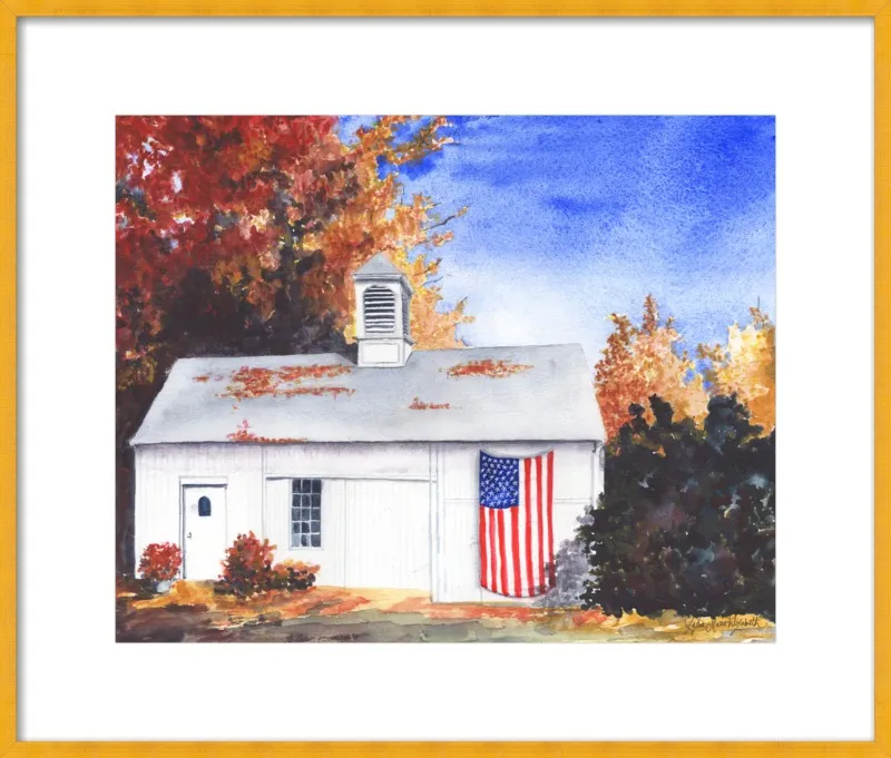 The Ross Barn in Fall by Lydia Marie Elizabeth for Artfully Walls