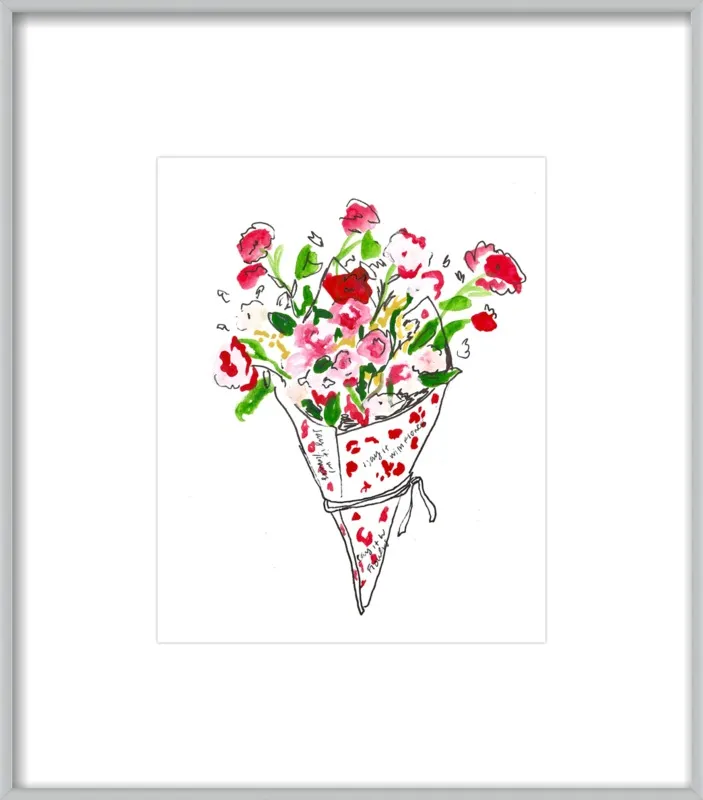 Bodega Flowers in Pink and Red by Larsen McDowell for Artfully Walls