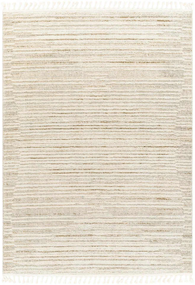Rudy Beige Indoor 9'2" x 12' Machine Woven Rug